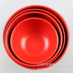 密胺美耐皿紅黑餐碗 酒店餐碗 家用餐碗 快餐店餐碗 日用百貨批發(fā) 恰星餐具